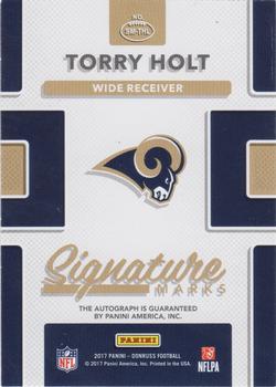 2017 Donruss - Signature Marks Blue #SM-THL Torry Holt Back
