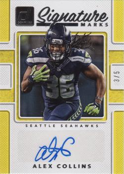 2017 Donruss - Signature Marks Yellow #SM-ACL Alex Collins Front
