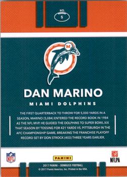 2017 Donruss - Team Heroes #5 Dan Marino Back