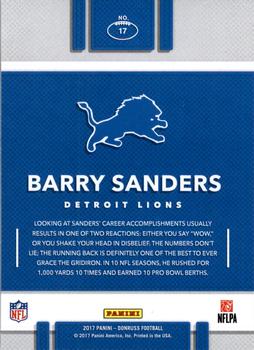 2017 Donruss - Team Heroes #17 Barry Sanders Back