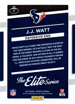 2017 Donruss - The Elite Series #8 J.J. Watt Back