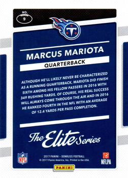 2017 Donruss - The Elite Series #9 Marcus Mariota Back