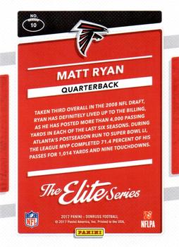 2017 Donruss - The Elite Series #10 Matt Ryan Back