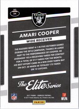 2017 Donruss - The Elite Series #24 Amari Cooper Back