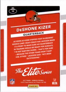 2017 Donruss - The Elite Series Rookies #15 DeShone Kizer Back