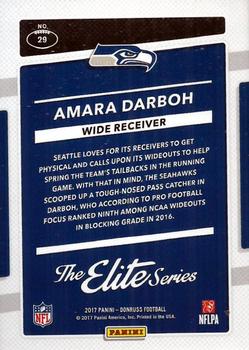 2017 Donruss - The Elite Series Rookies #29 Amara Darboh Back