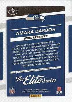 2017 Donruss - The Elite Series Rookies Autographs #29 Amara Darboh Back
