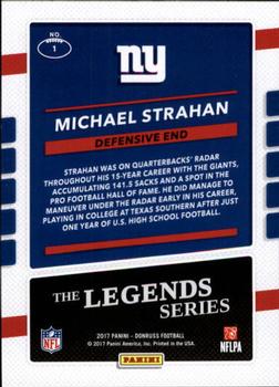 2017 Donruss - The Legends Series #1 Michael Strahan Back