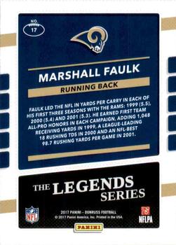 2017 Donruss - The Legends Series #17 Marshall Faulk Back