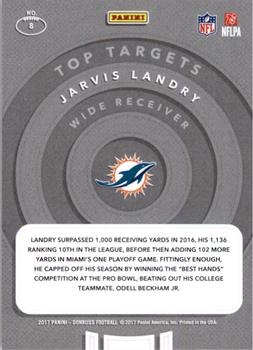 2017 Donruss - Top Targets #8 Jarvis Landry Back