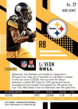 2017 Panini Unparalleled - Lime Green #27 Le'Veon Bell Back