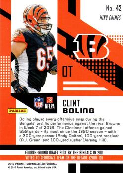 2017 Panini Unparalleled - Lime Green #42 Clint Boling Back