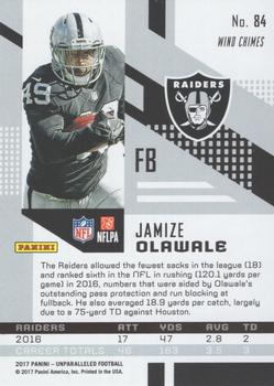 2017 Panini Unparalleled - Lime Green #84 Jamize Olawale Back