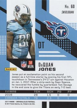 2017 Panini Unparalleled - Pink #60 DaQuan Jones Back