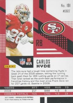 2017 Panini Unparalleled - Pink #191 Carlos Hyde Back