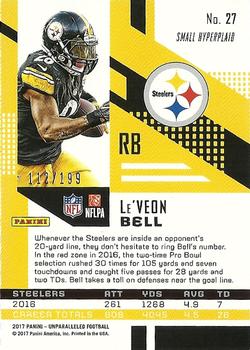 2017 Panini Unparalleled - Yellow #27 Le'Veon Bell Back