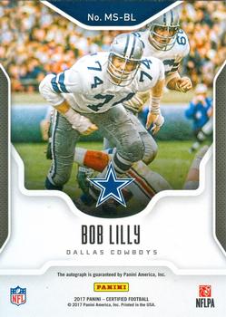 2017 Panini Certified - Mirror Signatures #MS-BL Bob Lilly Back