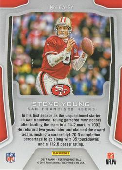 2017 Panini Certified - Certified Accomplishments #CA-SY Steve Young Back