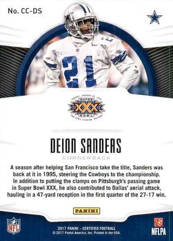 2017 Panini Certified - Certified Champions #CC-DS Deion Sanders Back