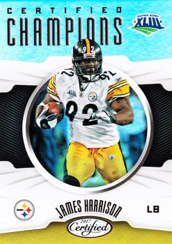 2017 Panini Certified - Certified Champions #CC-JH James Harrison Front