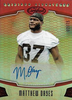 2017 Panini Certified - Gridiron Signatures Mirror Red #GS-MD Matthew Dayes Front