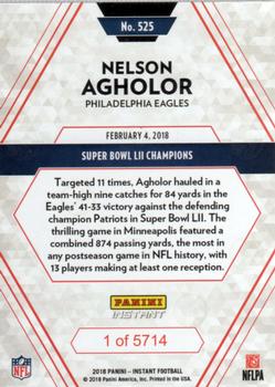 2017 Panini Instant NFL #525 Nelson Agholor Back