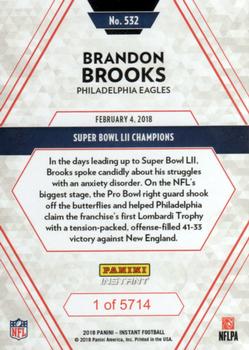 2017 Panini Instant NFL #532 Brandon Brooks Back