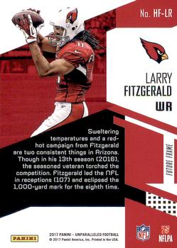 2017 Panini Unparalleled - High Flyers #HF-LF Larry Fitzgerald Back
