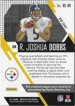 2017 Panini Unparalleled - Rookie Stitches Jersey #RS-RD R. Joshua Dobbs Back