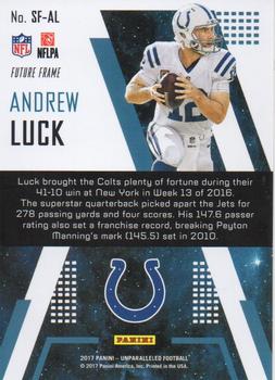 2017 Panini Unparalleled - Star Factor #SF-AL Andrew Luck Back