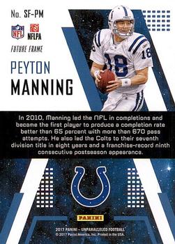 2017 Panini Unparalleled - Star Factor #SF-PM Peyton Manning Back