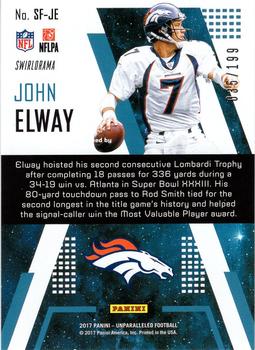 2017 Panini Unparalleled - Star Factor Lime Green #SF-JE John Elway Back