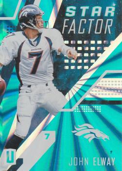 2017 Panini Unparalleled - Star Factor Teal #SF-JE John Elway Front