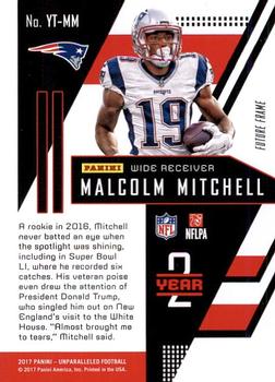 2017 Panini Unparalleled - Year 2 #YT-MM Malcolm Mitchell Back
