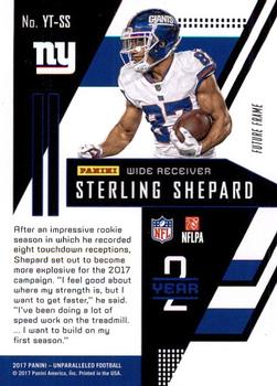 2017 Panini Unparalleled - Year 2 #YT-SS Sterling Shepard Back