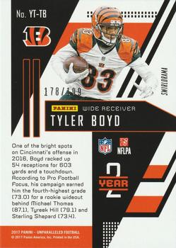 2017 Panini Unparalleled - Year 2 Lime Green #YT-TB Tyler Boyd Back