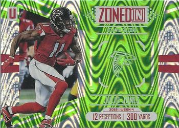 2017 Panini Unparalleled - Zoned In Lime Green #ZI-4 Julio Jones Front