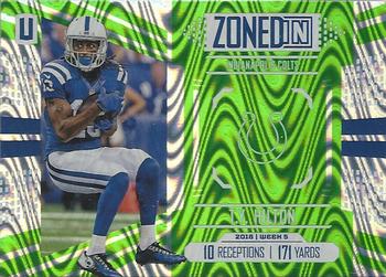 2017 Panini Unparalleled - Zoned In Lime Green #ZI-5 T.Y. Hilton Front