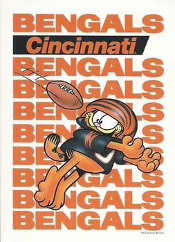 1990 Argus Garfield NFL Team Schedule Cards #NNO Cincinnati Bengals Front