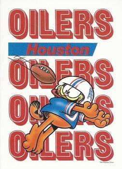 1990 Argus Garfield NFL Team Schedule Cards #NNO Houston Oilers Front