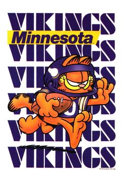 1990 Argus Garfield NFL Team Schedule Cards #NNO Minnesota Vikings Front