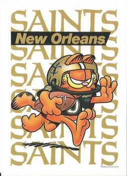 1990 Argus Garfield NFL Team Schedule Cards #NNO New Orleans Saints Front