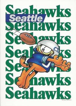 1990 Argus Garfield NFL Team Schedule Cards #NNO Seattle Seahawks Front