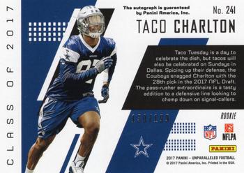 2017 Panini Unparalleled - Class of 2017 Rookie Autographs #241 Taco Charlton Back