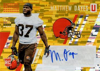 2017 Panini Unparalleled - Class of 2017 Rookie Autographs Yellow #204 Matthew Dayes Front