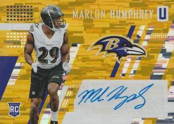 2017 Panini Unparalleled - Class of 2017 Rookie Autographs Yellow #224 Marlon Humphrey Front