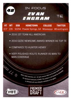 2017 SAGE HIT - Gold #48 Evan Engram Back