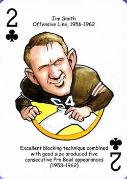 2006 Hero Decks Cleveland Browns Football Heroes Playing Cards #2♣ Jim Ray Smith Front