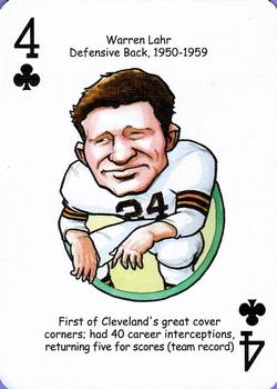 2006 Hero Decks Cleveland Browns Football Heroes Playing Cards #4♣ Warren Lahr Front