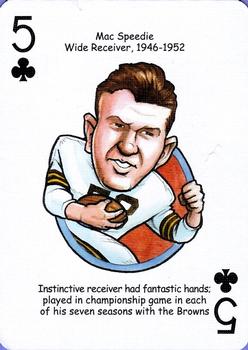 2006 Hero Decks Cleveland Browns Football Heroes Playing Cards #5♣ Mac Speedie Front